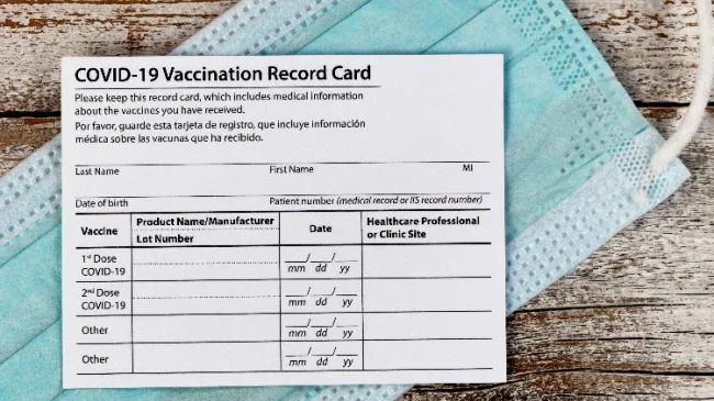 covid vaccine card